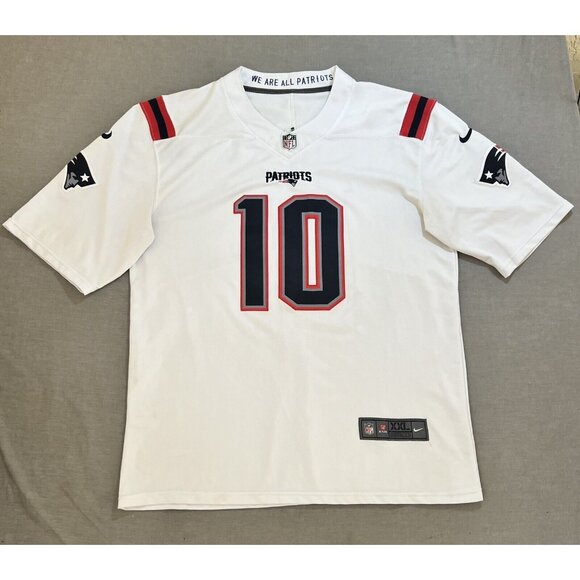 New England Patriots Mac Jones‎ #10 Nike Men's Jersey XXL White Short Sleeve. - Picture 1 of 10